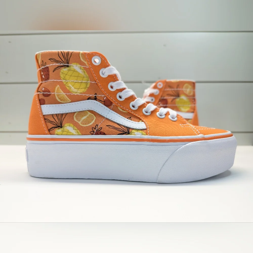 Vans SK8-HI Top Taper Stackform Platform Summer Fruit punch Sneakers Women's 6.5 - Picture 3 of 9